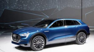 Blue Audi Electric Car