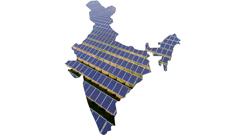 Solar panels in India shape