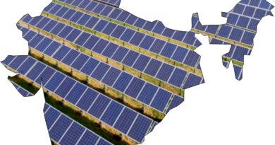 Solar panels in the shape of India