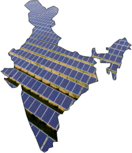 Solar Panels in the Shape of India
