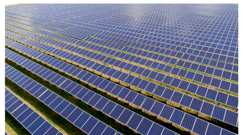 Solar panels farm