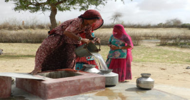 Women filling water