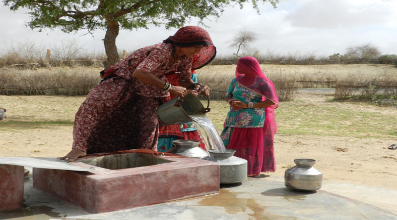 Women filling water