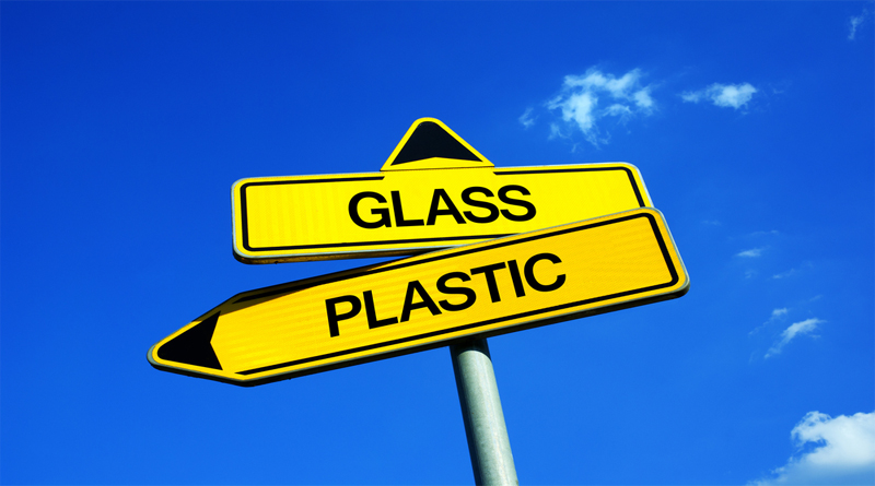 Glass and plastic