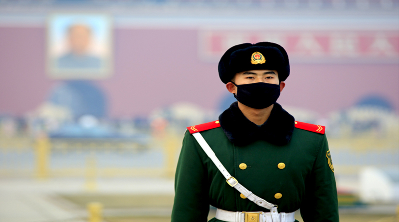 Chinese Police in pollution