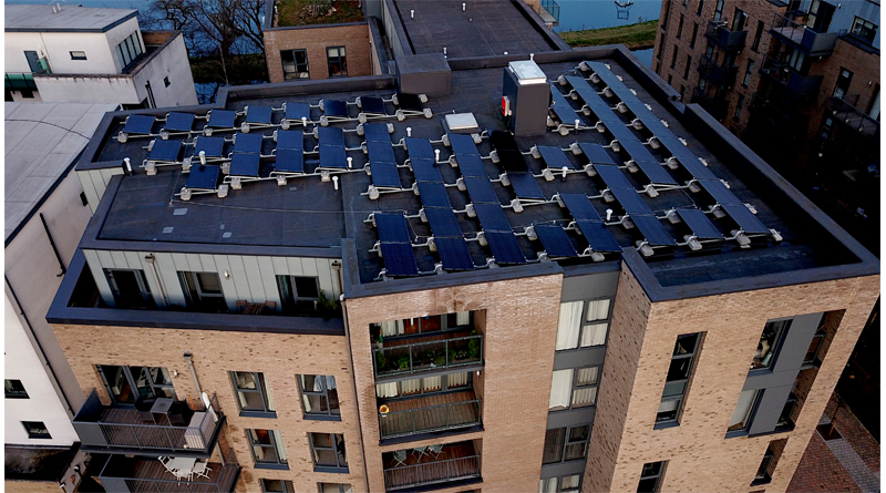 Solar Panels on Rooftop