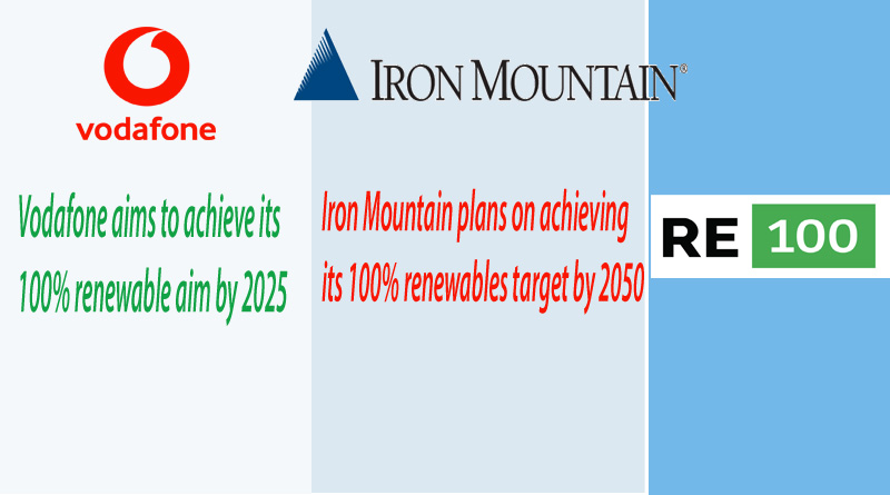 Vodafone, Iron mountain and RE100