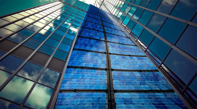 Skyscraper With Solar Panels