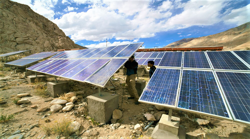 solar panels in ladakh