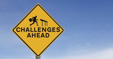 Challenges Ahead Road Sign