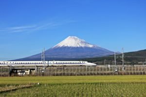 Shinkasen Mount Fuji Backdrop