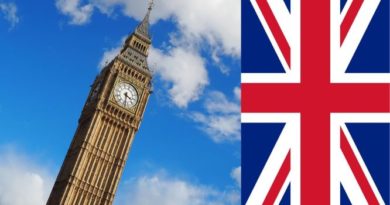 Big Ben and UK flag