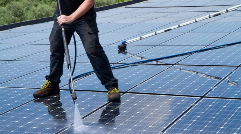 Cleaning of solar panels