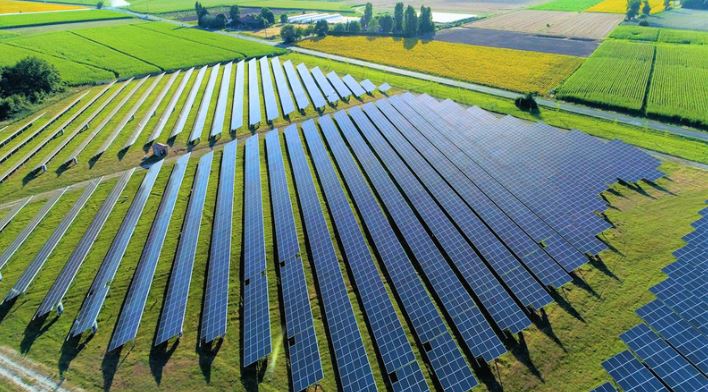 Array of solar panels