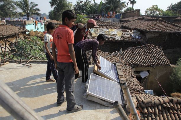 Solar Panels in Village