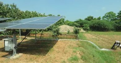 Solar water pump in farm
