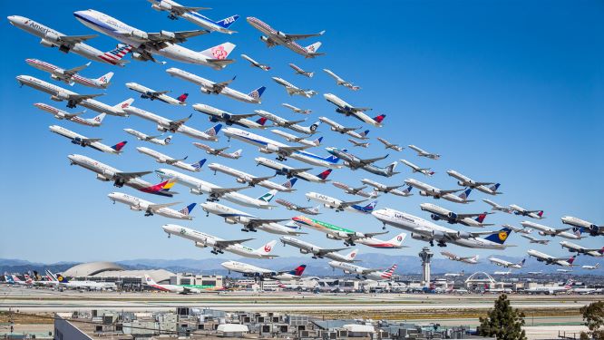 Airplanes timelapse
