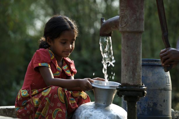 Child filling water