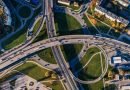 Arial view of roads, highway