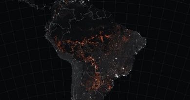 Nasa image of amazon wildfires
