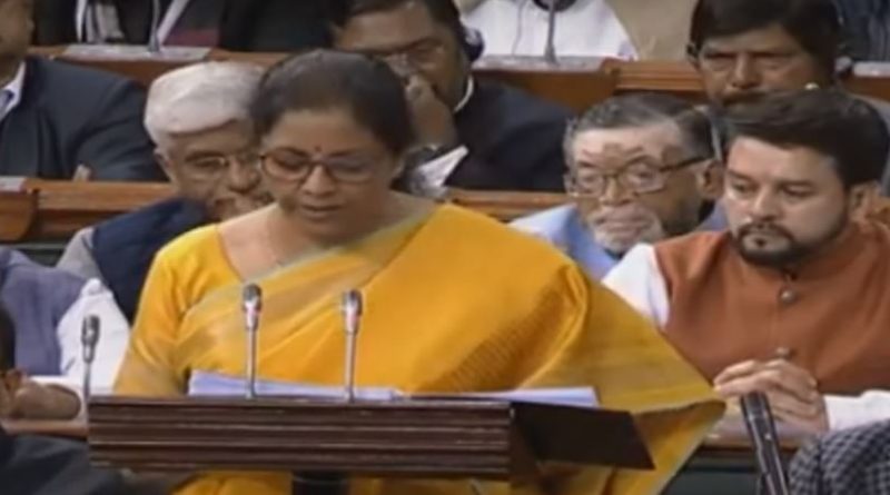 Nirmala Sitharaman presents the 2020 budget