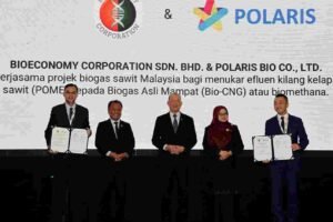 Malaysia, South Korea partner to develop POME-based biogas network Malaysian Bioeconomy Development Corporation (Bioeconomy Corporation) Polaris Bio