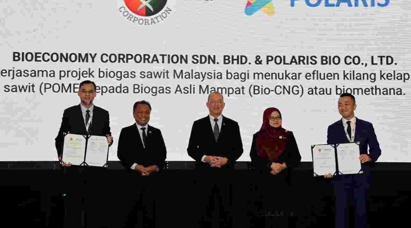 Malaysia, South Korea partner to develop POME-based biogas network Malaysian Bioeconomy Development Corporation (Bioeconomy Corporation) Polaris Bio
