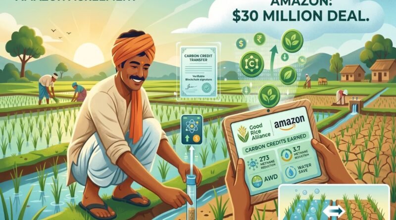 Amazon Signs $30 Million Deal for Carbon Credits from Indian Rice Farmers