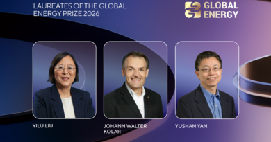Global Energy Prize 2026 Celebrates Three Energy Innovators